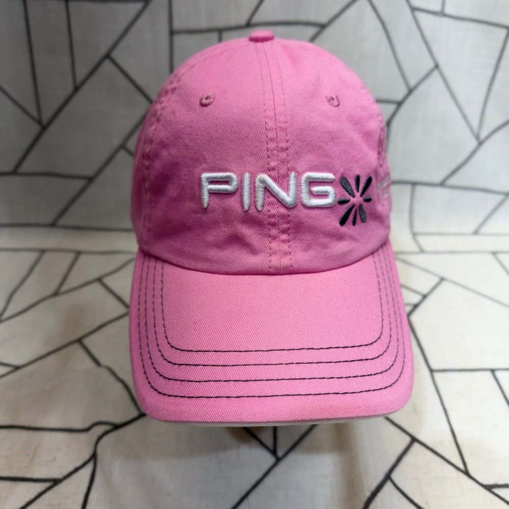 Ping Golf Hat Adjustable Pink Three Crowns Golf Club Embroidered Cotton Cap